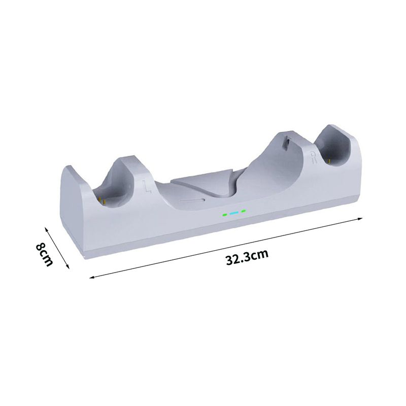 Ladegerät, 3 LED-Anzeigen, wiederaufladbarer Akku, platzsparend, Mehrfachschutz, stabil, Headset-Controller, Ladestation für_voghion.com