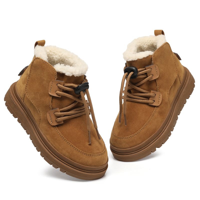 Kids' Winter Snow Boots With Fleece Lining, Non-Slip Rubber Sole, Waterproof & Warm For Outdoor Adventures – Unisex Toddler To Youth Sizes_voghion.com