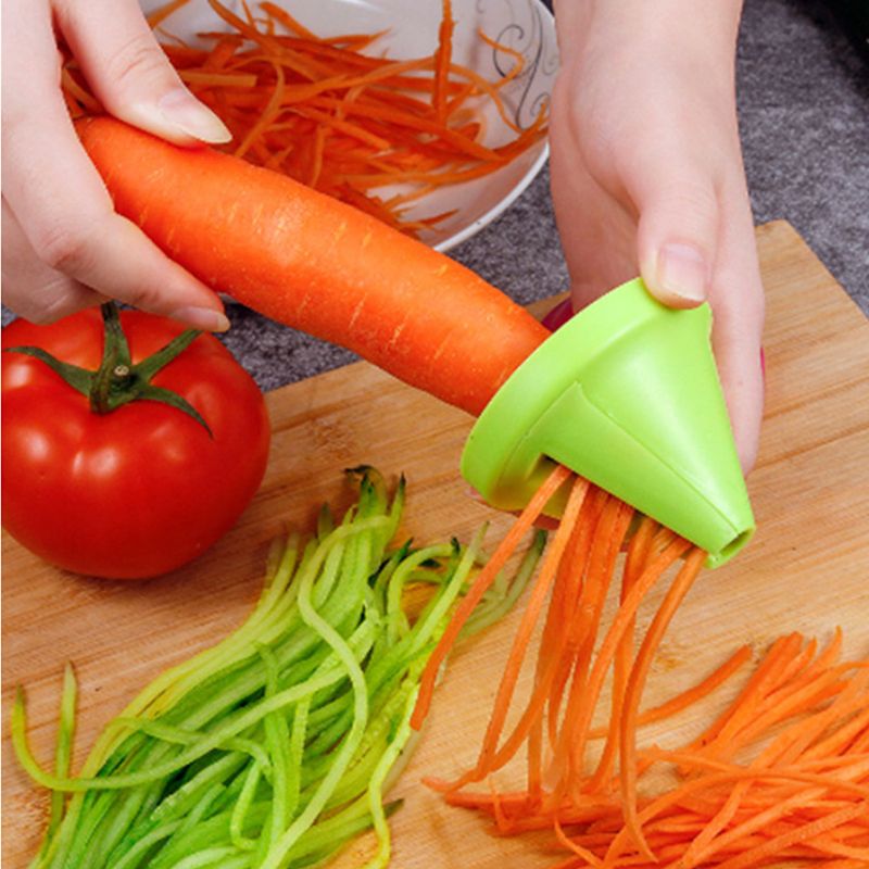 Vegetable Multifunction Spiral Shredder Peeler Manual Potato Carrot Radish Rotating Grater Kitchen Tool_voghion.com