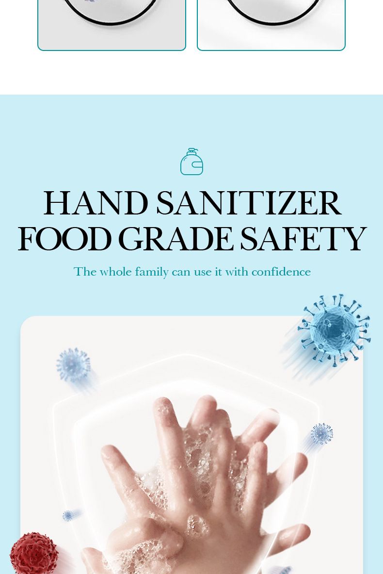 SADOER Désinfectant pour les mains 500 g Mousse bactériostatique nettoyante hydratante Désinfectant bactériostatique pour les mains_voghion.com