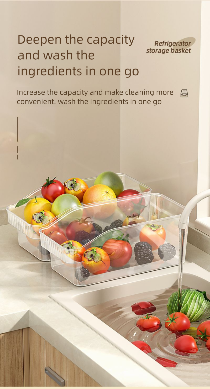 Yele Frigorifero Cassetto Trasparente Tipo Birra Cestello Portaoggetti Cucina Classificazione Verdura Frutta Uova Mantenimento Freschezza_voghion.com