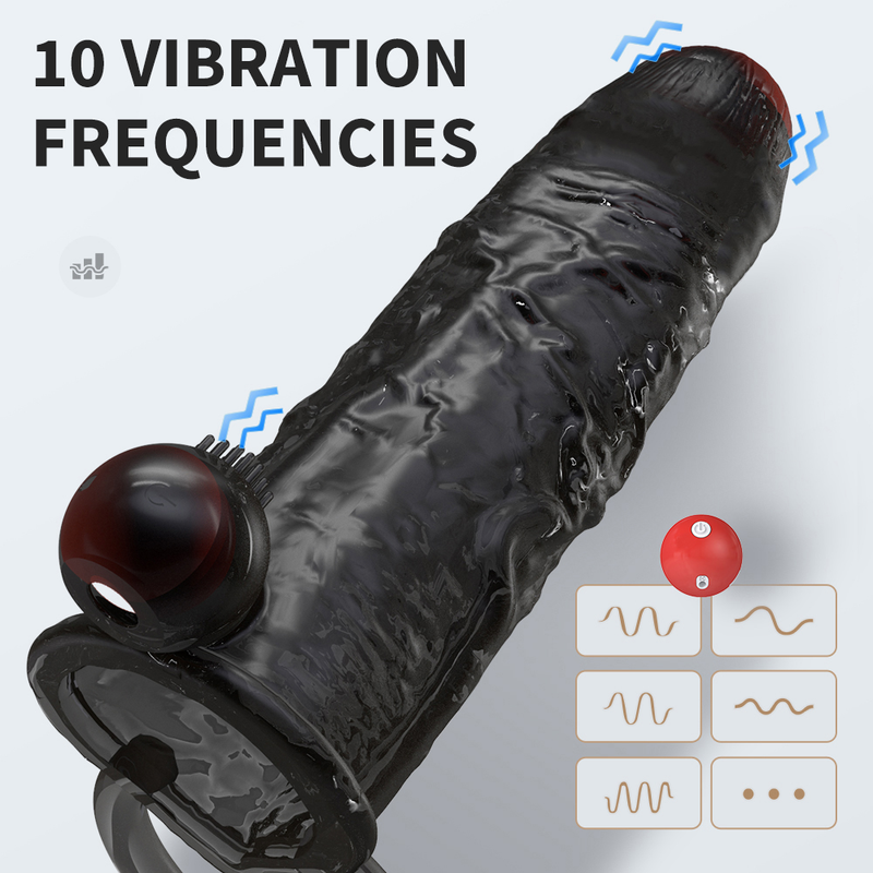 Lock Men Delay Sperm Fine Vibrating set Enhancer Ring Sleeve Erezione Dick Ring Sex Toys For Men_voghion.com