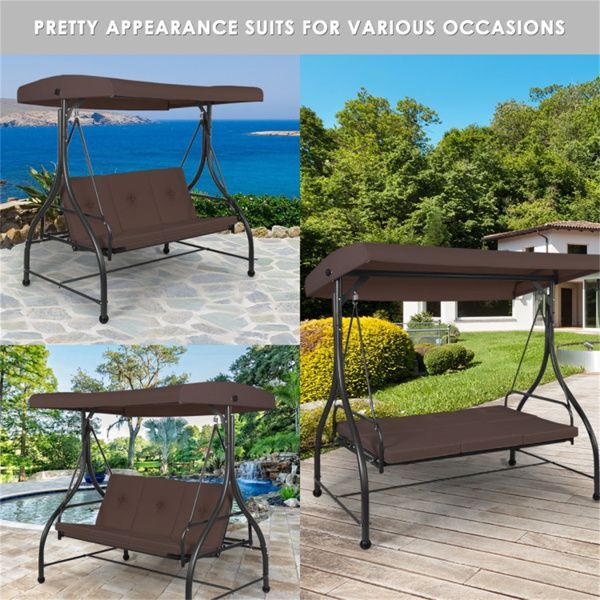 3-Seat Swing Chairs , Convertible Swing Hammock Bed_voghion.com