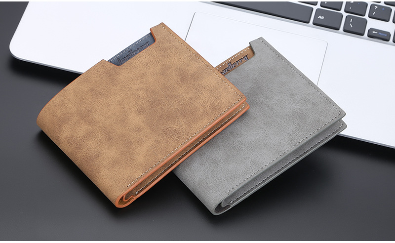 Baellerry Men Wallets Short Name Engraving Card Holder Classic Male Wallet Simple Photo Holder Name Engraved Brand Men_voghion.com