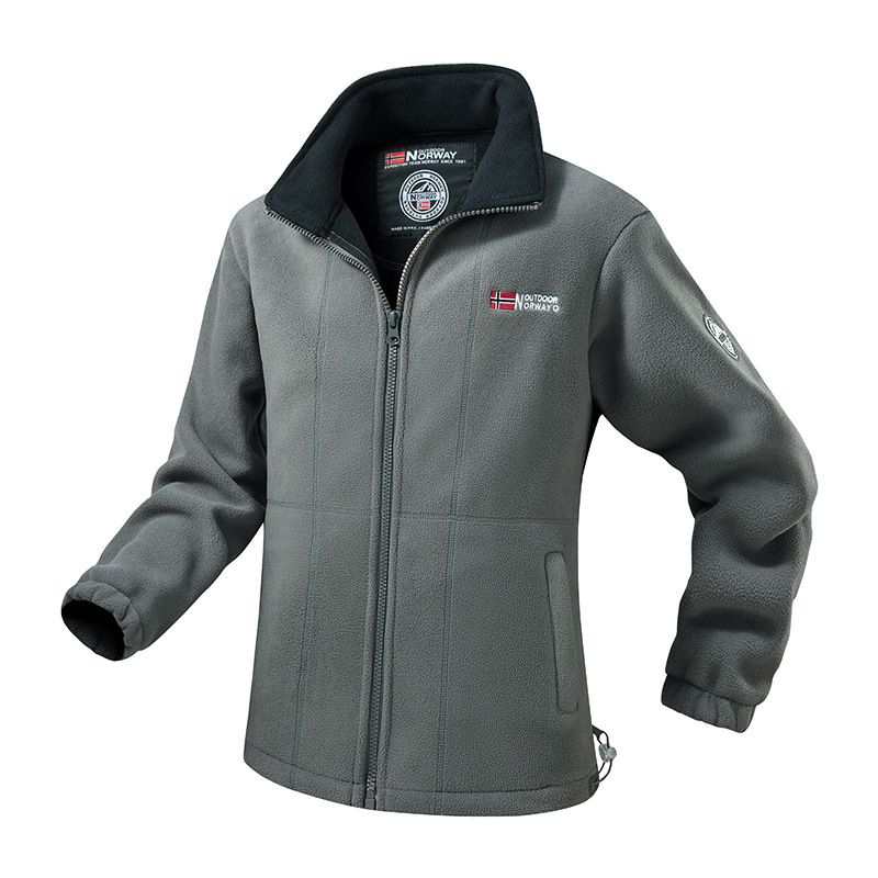 für Männer und Frauen, doppelseitige Outdoor-Kleidung für Herbst und Winter, Fleece-Softshelljacke mit Innenfutter und Stehkragen_voghion.com