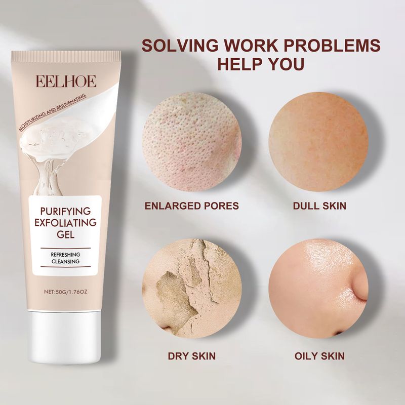 EELHOE Scrub Gel Deep Facial Cleansing Pore Moisturizing Refreshing Exfoliating Gel_voghion.com