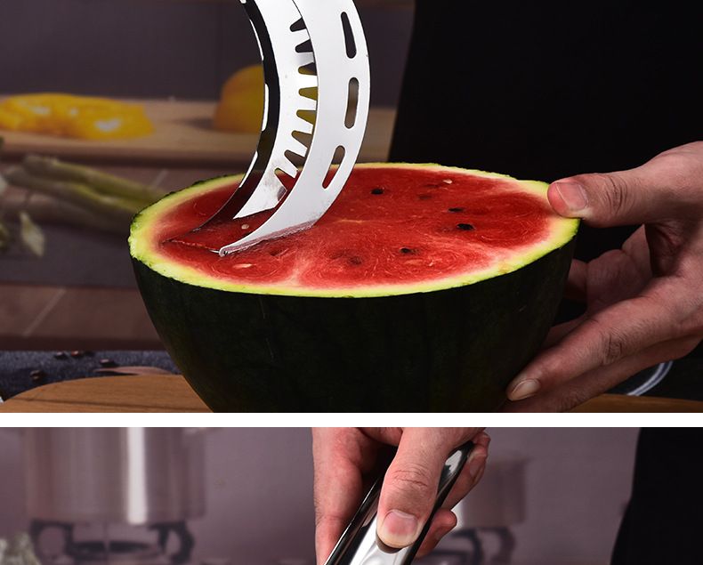 Cortador de melancia de aço inoxidável, utensílios de cozinha para frutas e melões Hami_voghion.com