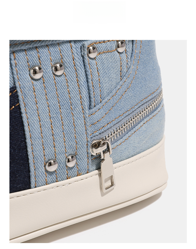 2025 Frühjahr und Sommer neue süße Denim bunte Liner Student kleine Schultasche_voghion.com