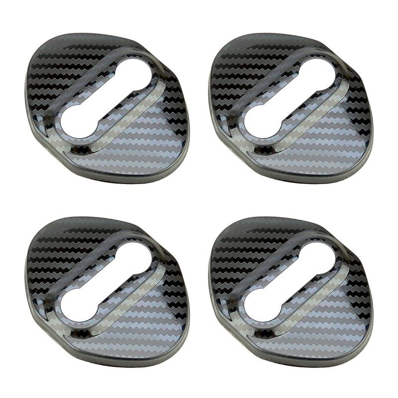 4 stk sort kulfiber stil dørlås beskyttende spænde dæksel Trim Fit til Honda CR-V 2007-2017 2018 2019 2020 2021_voghion.com