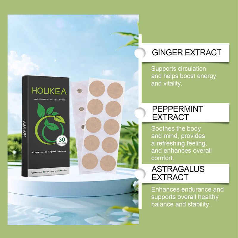 Patch de soin corporel aux herbes HOUKEA La formule douce hydrate la peau et soulage l'inconfort Patch de soin corporel_voghion.com