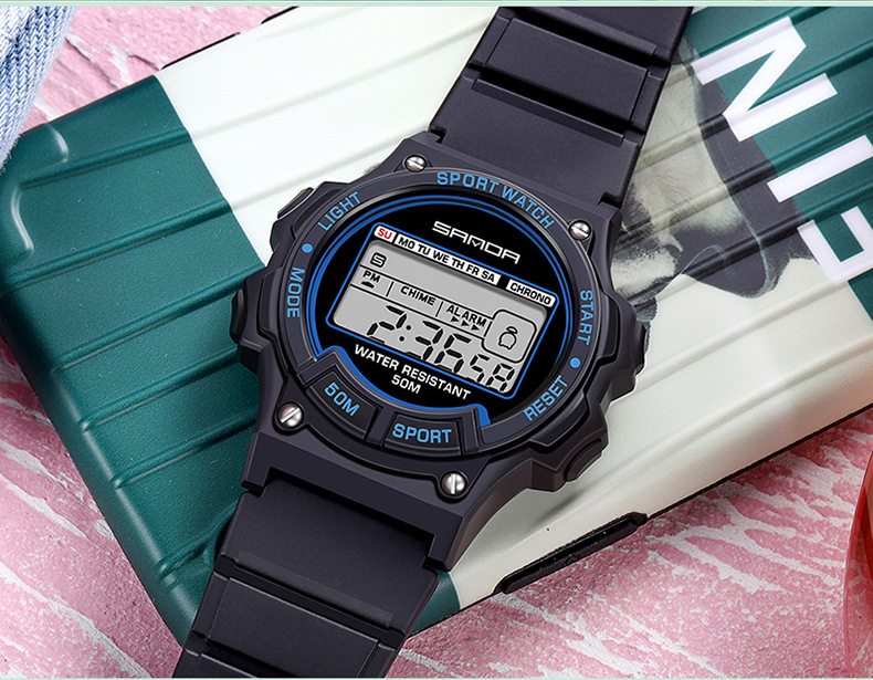 Reloj de moda Sanda de estilo popular y multicolor para actividades al aire libre, para estudiantes de secundaria, para hombres y mujeres_voghion.com