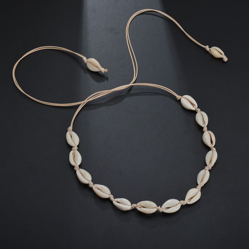 Hot Sales Summer Artificial Beach Choker Simple Bohemian Handmade Rope Necklace Jewelry for Women Girls Birthday Gift New_voghion.com