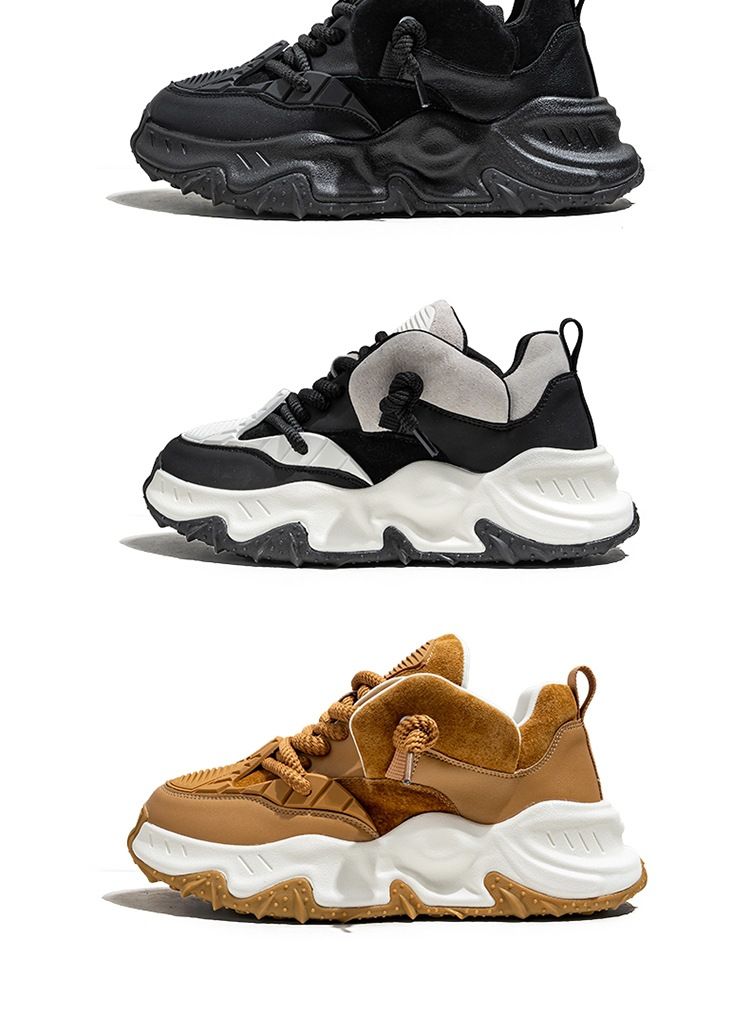 Scarpe sportive alla moda e alla moda per papà, con suola spessa, per studenti casual autunnali, con elastico in corda per adolescenti,_voghion.com