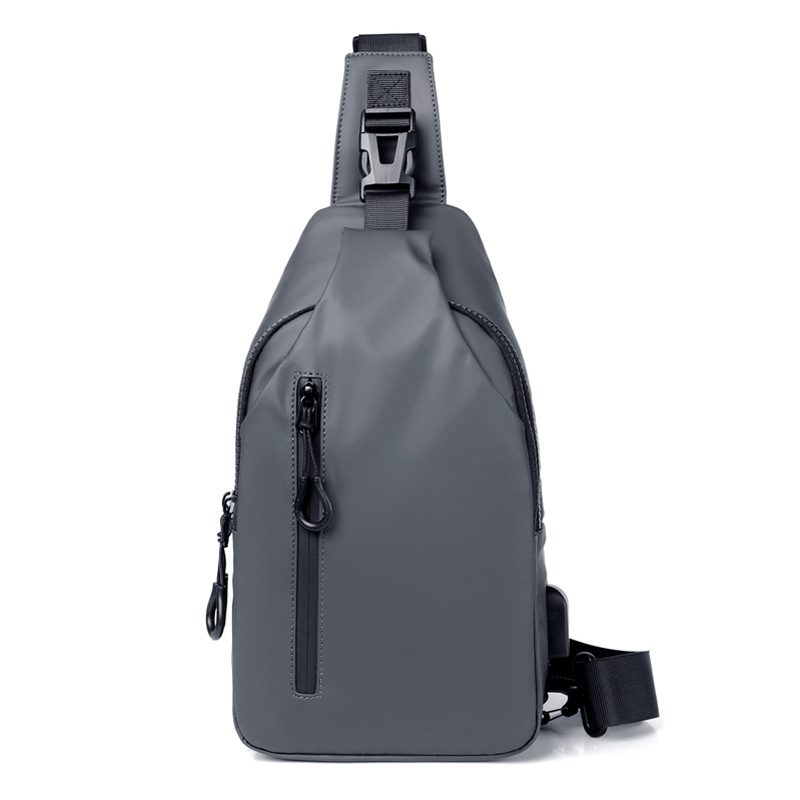 Sac à dos à bandoulière simple en PU pour homme, style coréen, grande capacité, résistant à l'eau, personnalisable_voghion.com