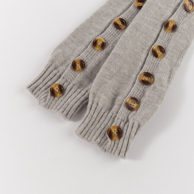 Calentadores de piernas de punto dividido para mujer, botas calcetín de canalé grueso, accesorios de capas de invierno inspirados en el Y2K_voghion.com