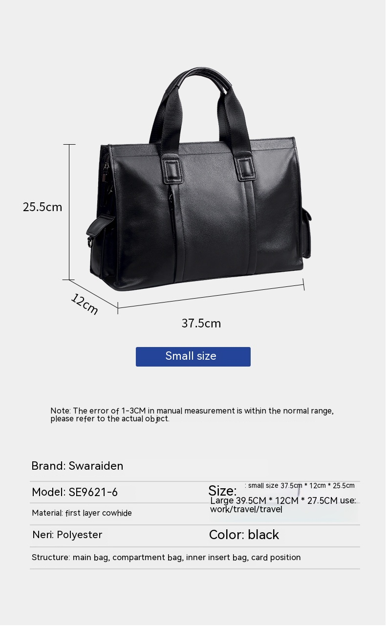 2023 Nova Bolsa Masculina Couro Genuíno Bolsa Masculina Couro de Vaca Bolsa para Computador 14 Polegadas Negócios Grande Capacidade Crossbody Pasta_voghion.com