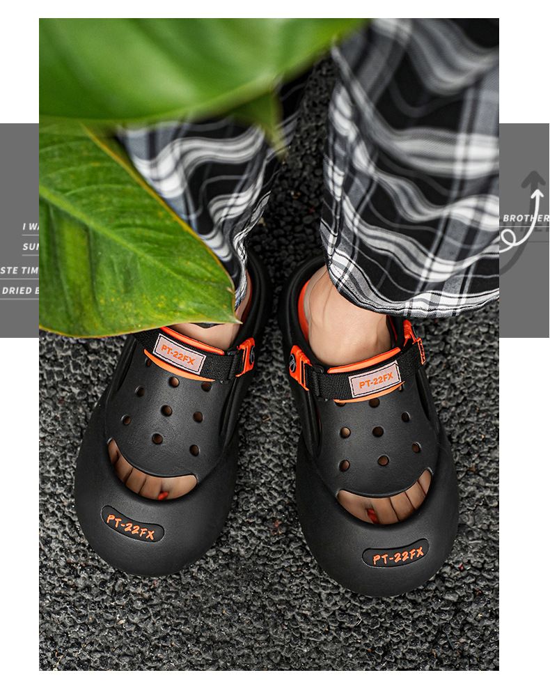 Zomerpaar Tuinschoenen EVA Gatenschoenen Heren Outdoorkleding Dames Sandalen Casual Baotou Slippers Heren Strandschoenen Trendy_voghion.com