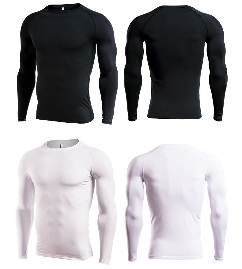 Multi Functional Fitness Suit Men's Four Season High Elasticity Breathable Quick Drying Long Sleeved Sportswear_voghion.com