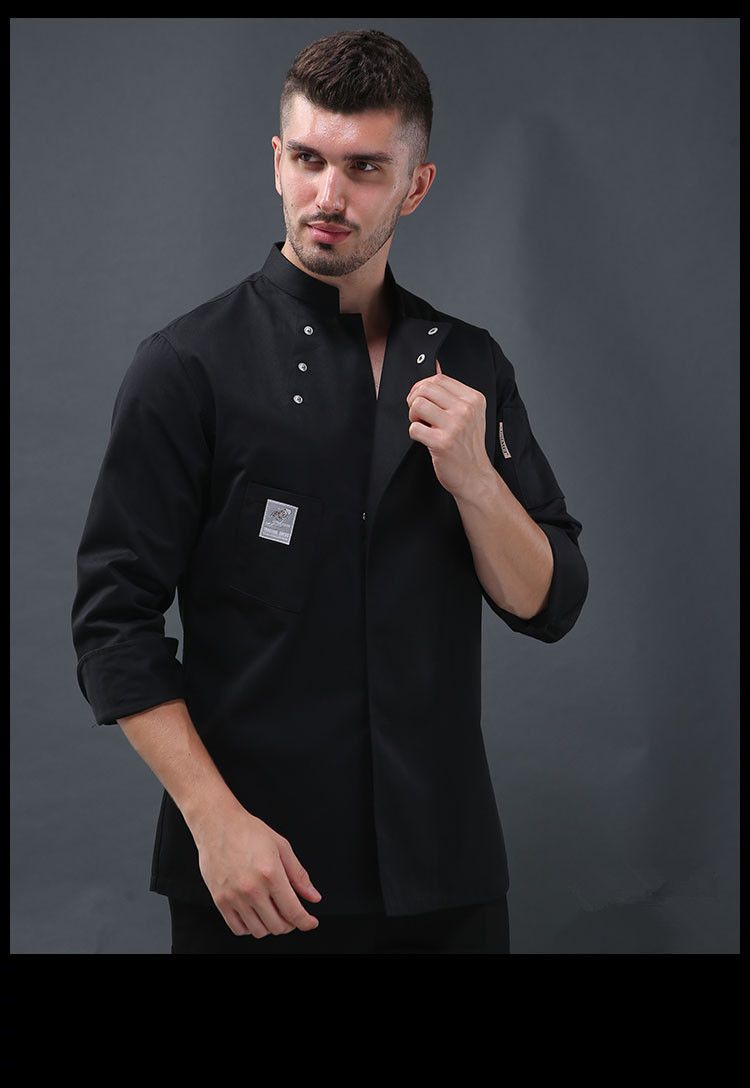 Men's Clothing Short Sleeved Chef Uniform Tops For Restaurants, And Restaurants In Spring And Summer, Work Clothes, Large Plackets, Chinese Style_voghion.com