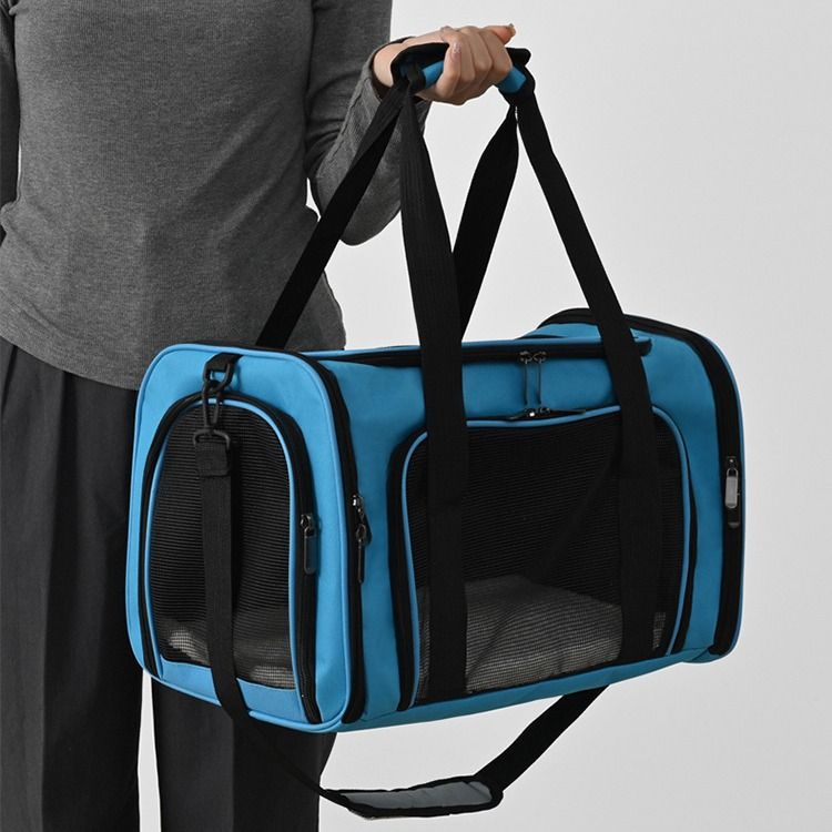 All-round Breathable Pet Carrier For Outdoor Use, Car-mounted Small And Cat Bag, Easy-to-fold Single Shoulder Crossbody_voghion.com