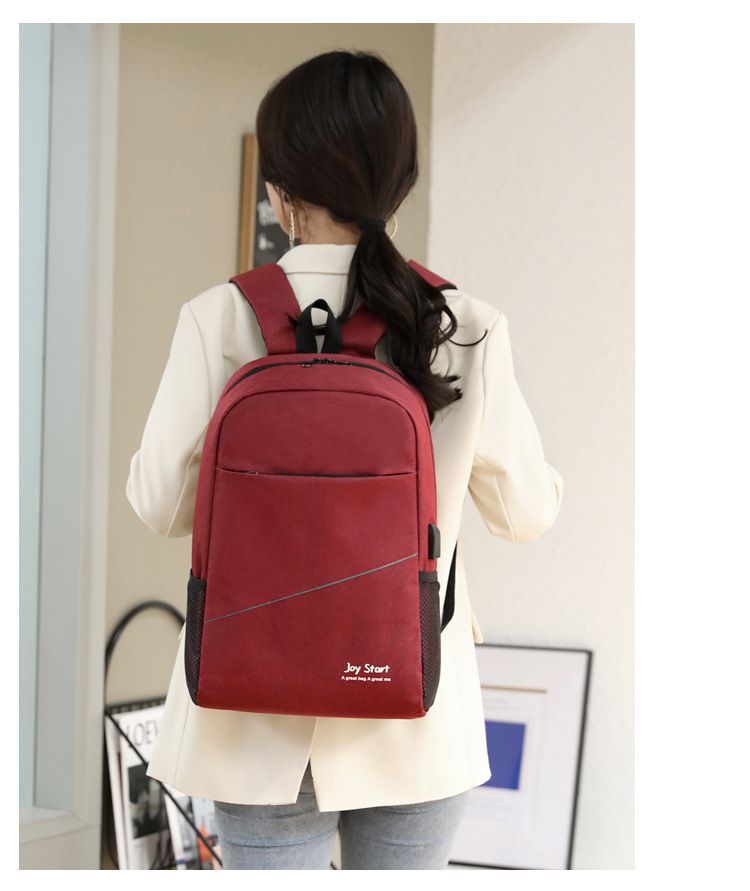 Large Capacity Backpack With USB Charging Port, Waterproof & Anti-Theft Design, 3-Piece Set For Men & Women - Durable Oxford Fabric,_voghion.com