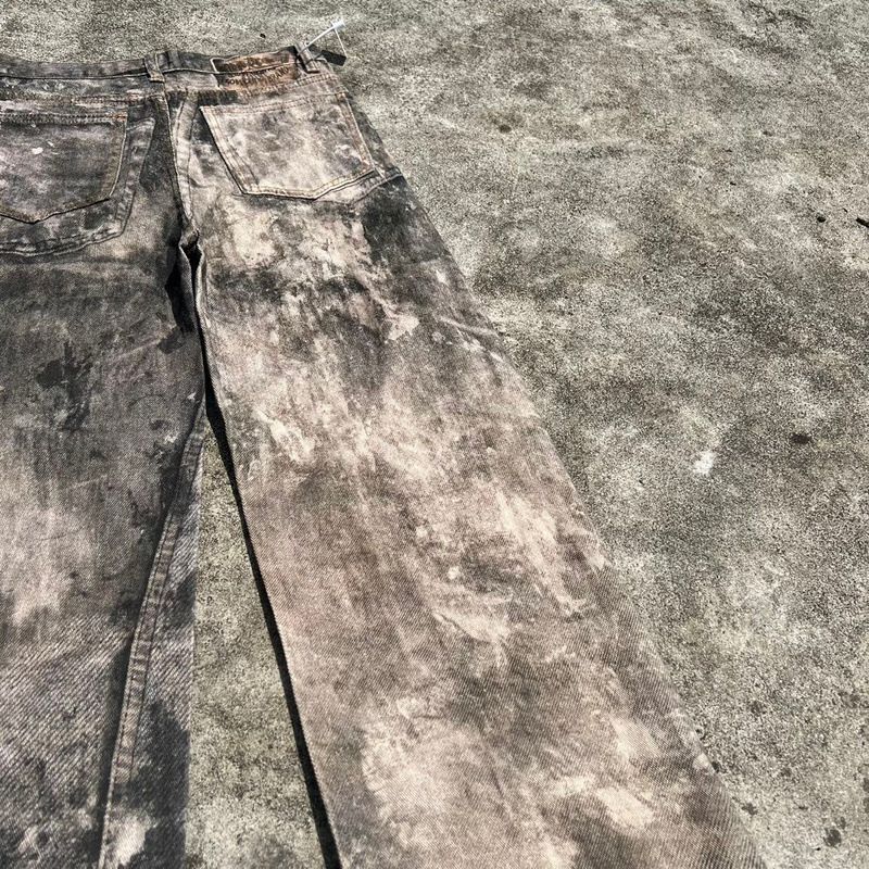 Jeans casual a gamba larga vintage con stampa 3D e stampa a getto d'inchiostro AC Style Alternative 1981F_voghion.com