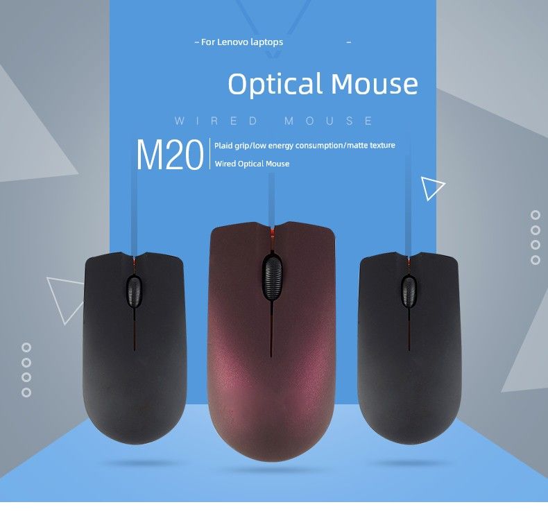Kabelgebundene Maus M120 Desktop-Computer Stumm Laptop Für Home M20 Photoelektrisches Spiel Büro USB Big Red Dot_voghion.com