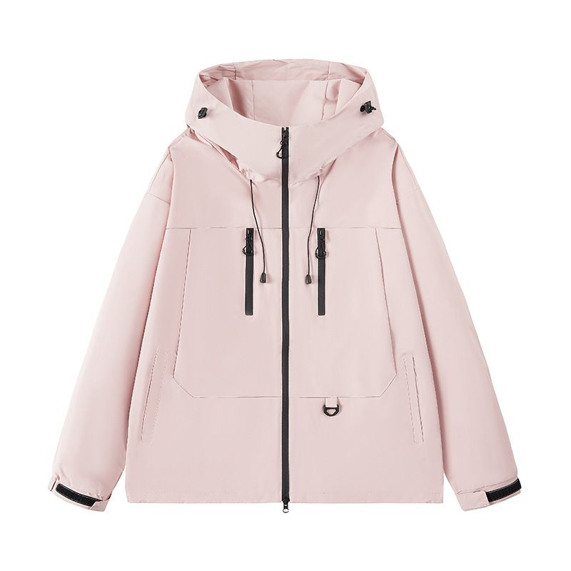 Unisex-Softshell-Paarjacke, wasserdicht, leicht, winddicht, Wandermantel mit abnehmbarer Kapuze für Outdoor-Abenteuer_voghion.com