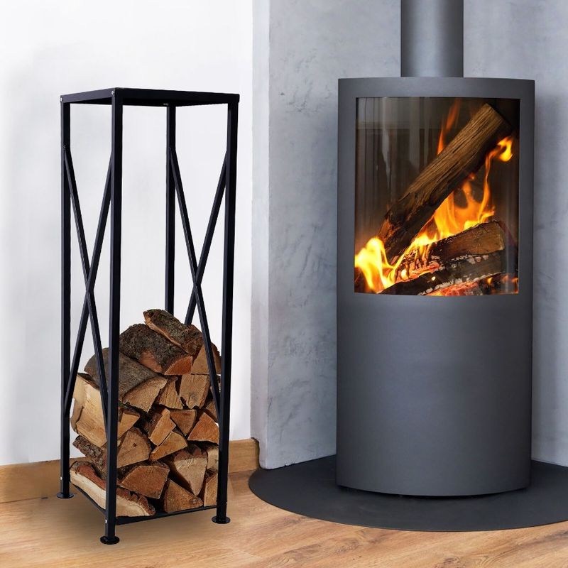 Log Fireplace Storage Outdoor Rack Holde Log Rack Drative Wood For Storage Indoor Holder Holder Storage Firewood Logs Fireplace_voghion.com