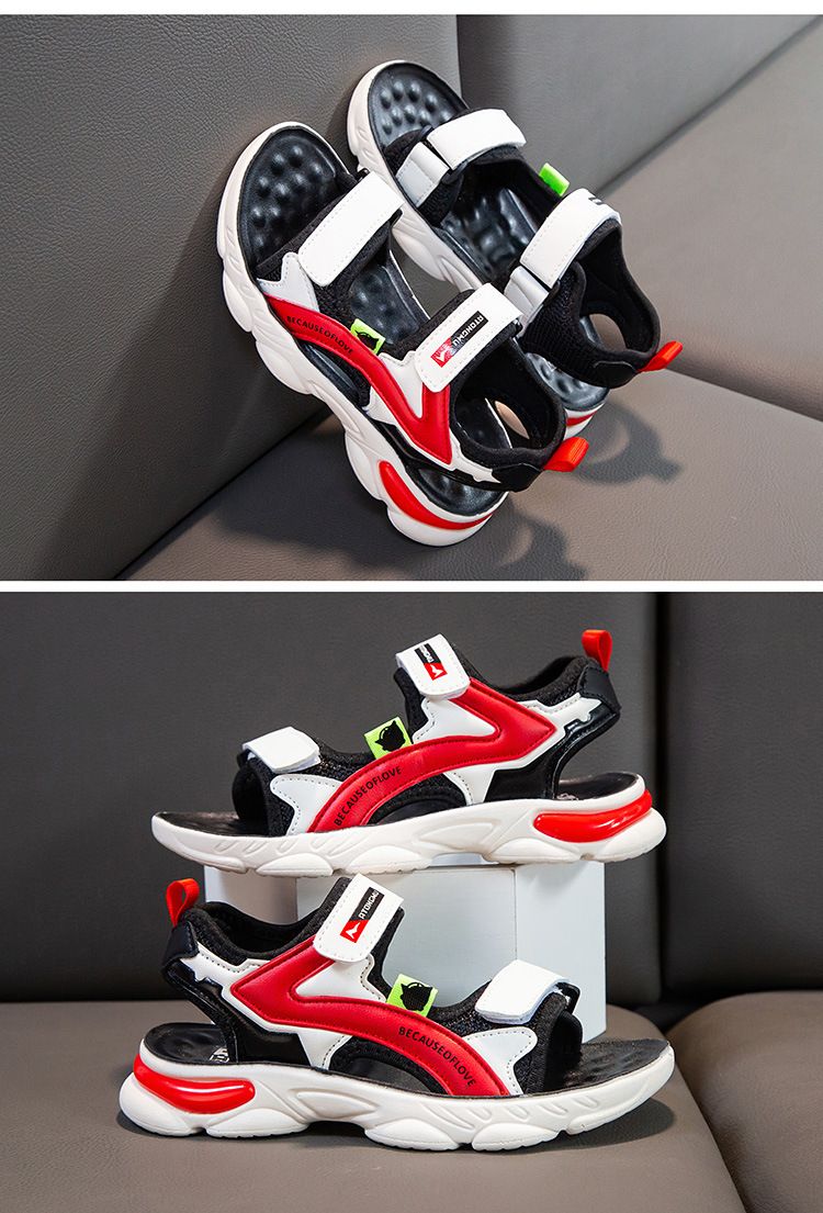 Mother Kids Summer Open Toe Polyurethane Soft Soled Student Sports Sandals Korean Version Boys And Girls Beach Shoes Trend_voghion.com