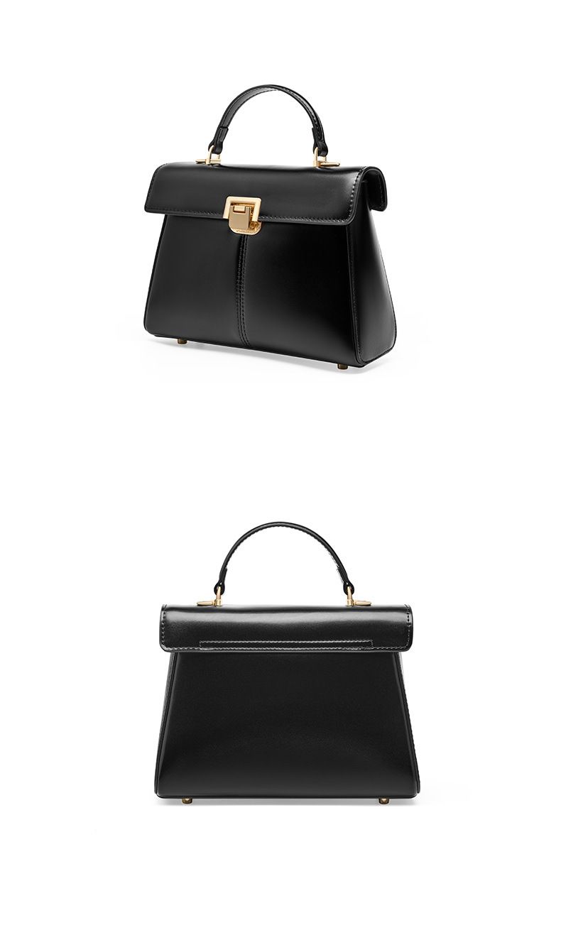 Horseshoe Buckle Commuting To Work Genuine Leather Bag High Quality Texture Handbag Shoulder Messenger Bag_voghion.com