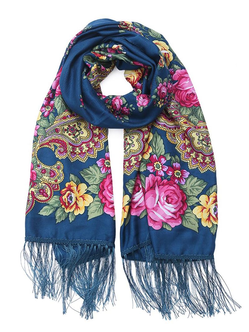 Vendita calda Stampato Nappa Lunga Sciarpa Viaggio Stile Etnico Donne Scialle Sciarpa_voghion.com