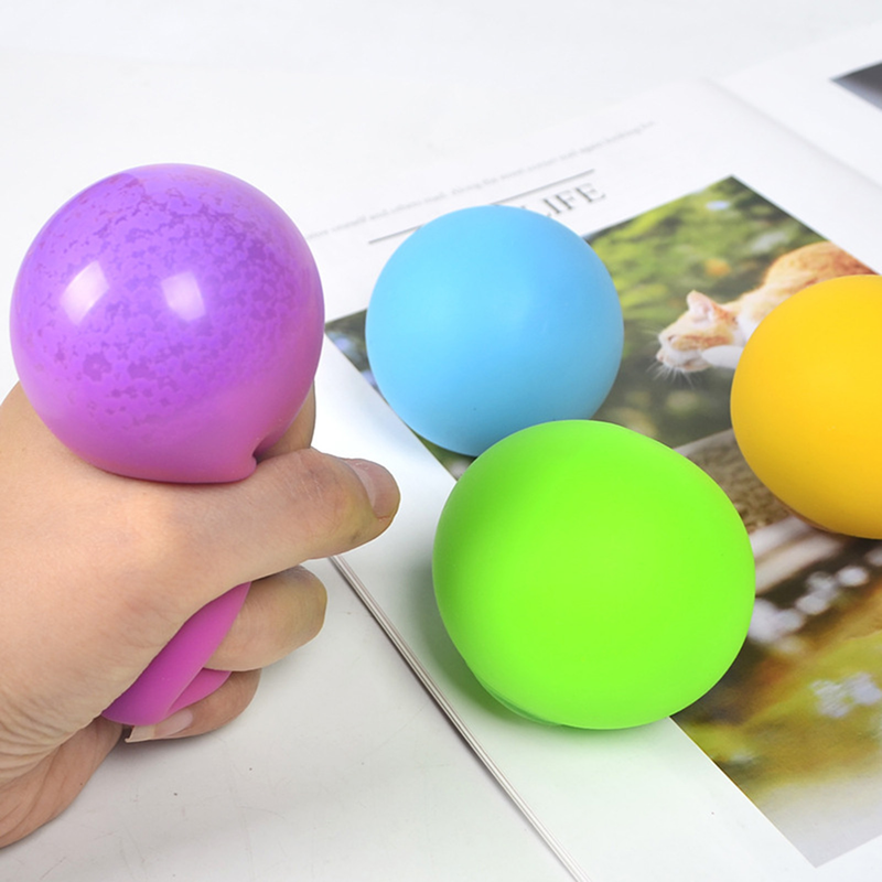 ToysMall Jucărie de stoarcere a mingii Super moale TPR Jucărie de strângere a mingii colorate pentru ameliorarea stresului Jucărie de strângere cu bile de ventilație elastică_voghion.com