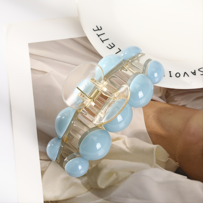 1 pz elegante fermaglio per capelli a forma di palla lucida - fermaglio per coda di cavallo antiscivolo a forma di artiglio di squalo per donne e ragazze_voghion.com