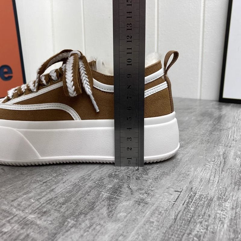 Fur One-piece Thick-soled Increased Snow Boots Women's Retro Belt Buckle All-match Shallow Mouth Single-layer Shoes_voghion.com