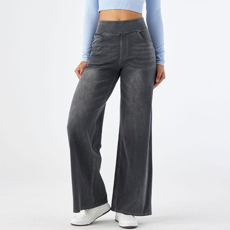 Women's Clothing New Denim Wide Leg Pants For Women High Waist Slimming Multi Pocket Straight Loose Cat Whisker Horse_voghion.com