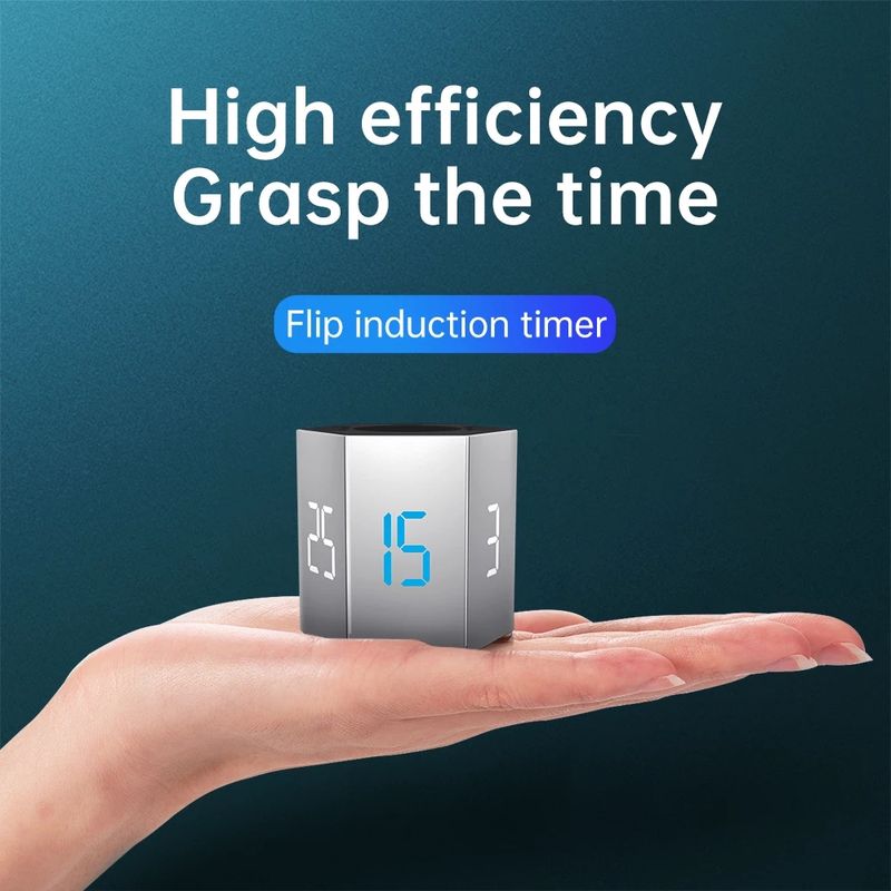 Minuterie numérique LED Mini réveil de cuisine USB Compte à rebours électronique Chronomètre Minuterie magnétique à bascule pour la cuisine Étude Douche_voghion.com