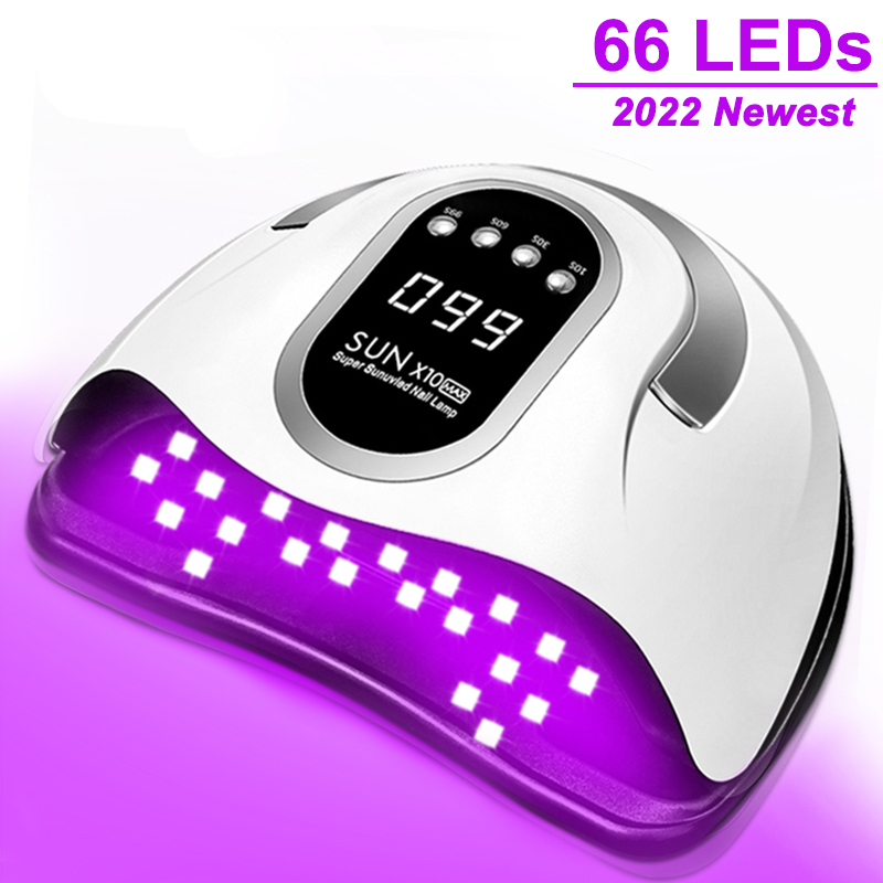 66LEDs negletørrer UV LED neglelampe til hærdning af al gel neglelak med bevægelsessensor Professionelt manicure salon værktøjsudstyr_voghion.com