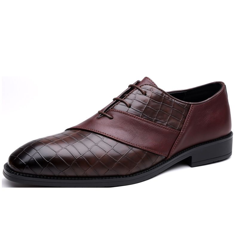Suitable For All Seasons British Style Men's Business Formal Casual Leather Pointed Toe Trendy Shoes For Men_voghion.com