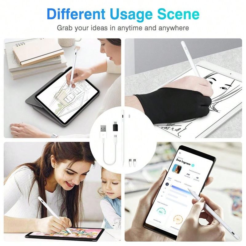 Matte capacitieve stylus geschikt voor elk touchscreen-apparaat op tablets en mobiele telefoons_voghion.com