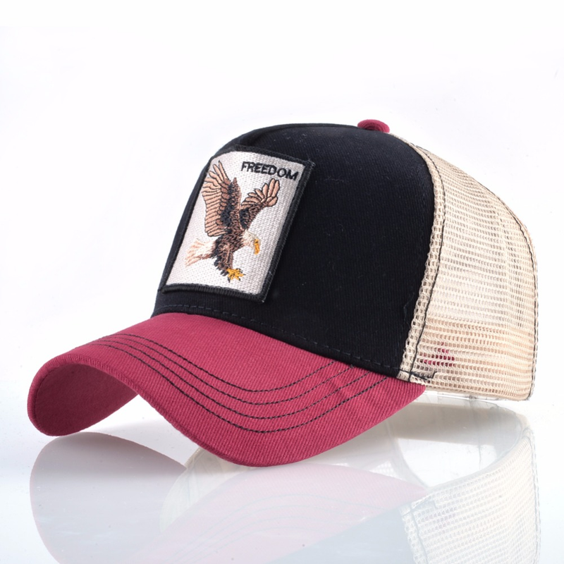 Mode Tiere Stickerei Baseball Caps Männer Frauen Snapback Hip Hop Hut Sommer Atmungsaktive Mesh Sonne Gorras Unisex_voghion.com