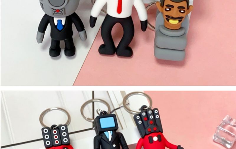 5383 # Seria de vânzare fierbinte Breloc cu desene animate Monitor Toaletă TV Omule Păpușă Pandantiv_voghion.com