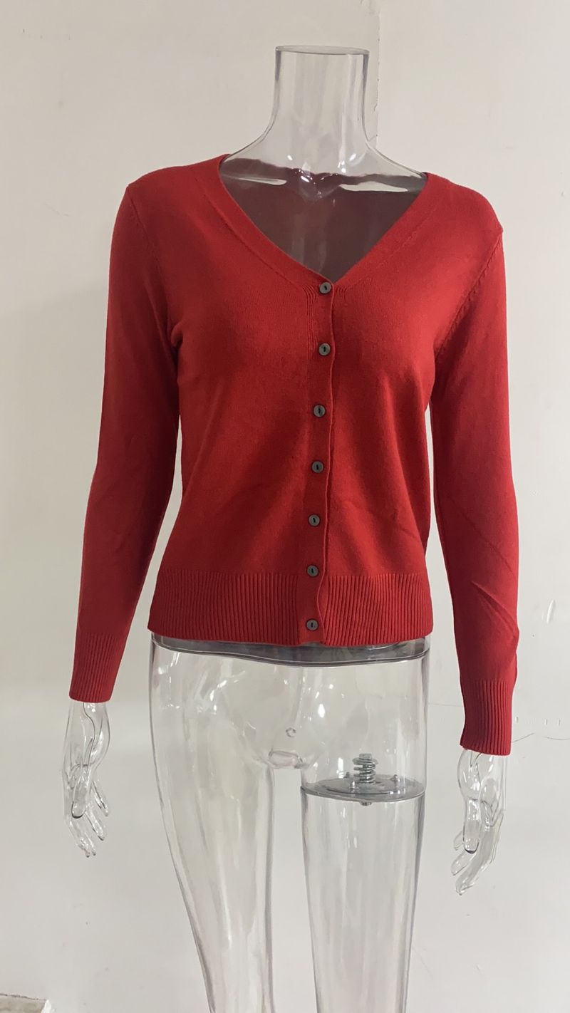 Oversize-Strickjacke mit V-Ausschnitt für Damen – Weicher Pullover aus Wollmischung mit offener Vorderseite für Herbst und Winter_voghion.com