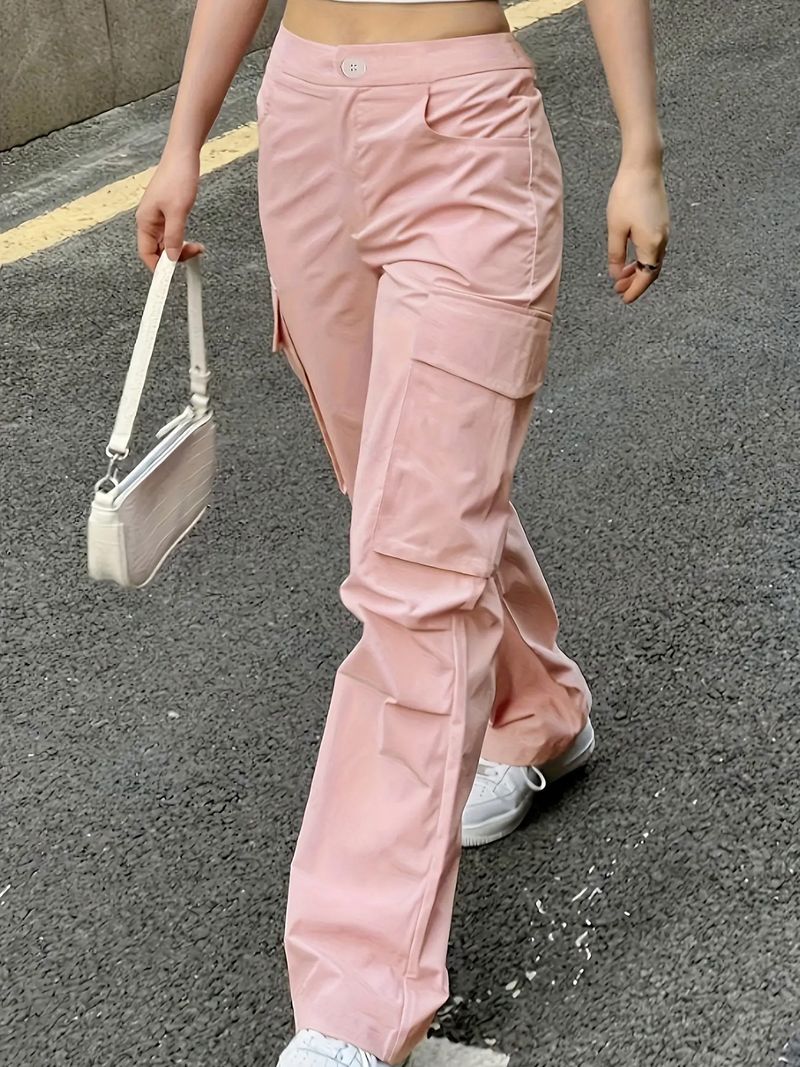 Women's Clothing Casual Overalls Trendy Wide Leg Pants Quick Drying Straight Pants_voghion.com
