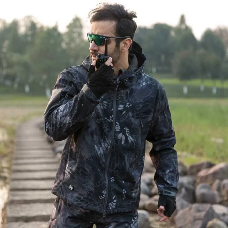 Männerjacketten Dropshipping Lurker Skin Softshell V5 Militär Taktesch Jackett Männer Waasserdicht Mantel Camouflage Kapuzen Arméi_voghion.com