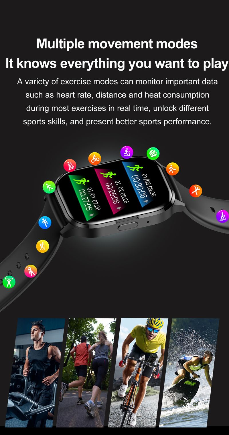 Watch Blood Pressure Blood Sugar Check Smartwatch Access Control NFC Bluetooth Smartwatch_voghion.com
