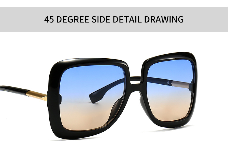 Retro Übergroße Sonnenbrille Frauen 2023 Marke Design Vintage Quadratischen Mode Große Große Korn Rahmen Sonnenbrille schatten_voghion.com