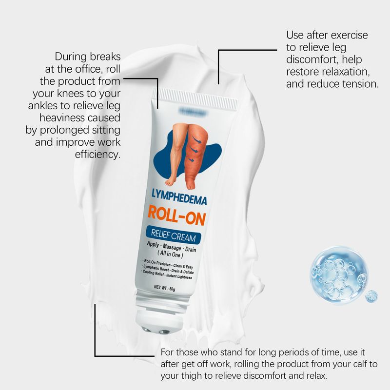 Gentle For Leg Skin Comfortable External Use Roller Massage Daily Care Cream_voghion.com