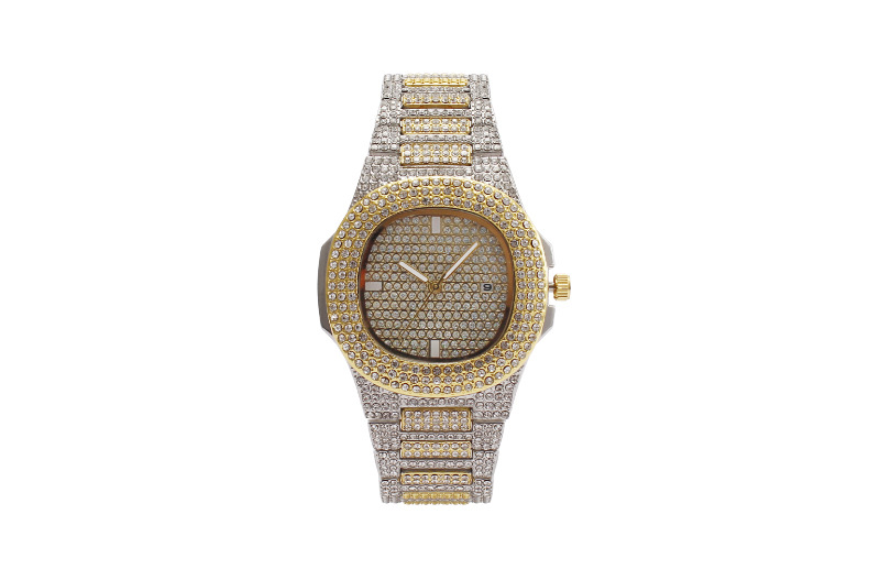 Moodne naastrehviga taevatäht täisteemantkalender kvarts naiste käekell_voghion.com