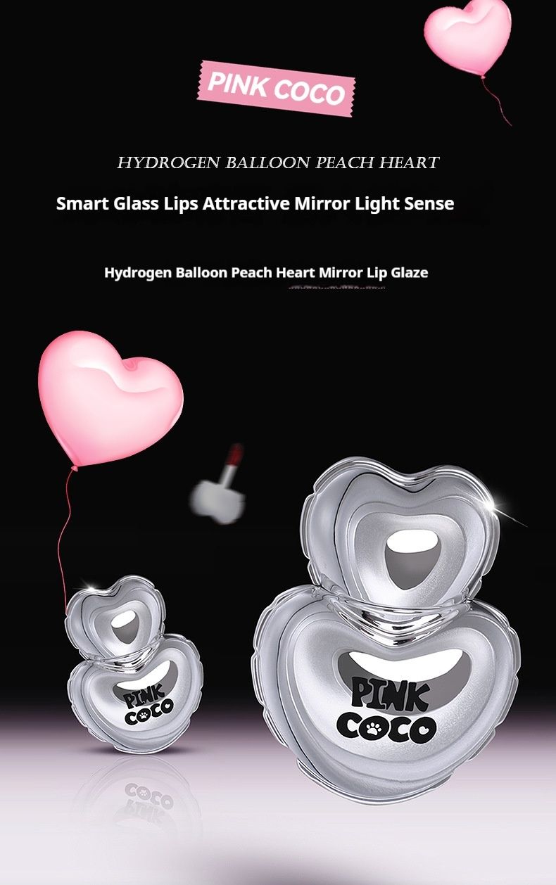 Peach Heart Mirror Lipstick Women's Lipsticks Makeup_voghion.com